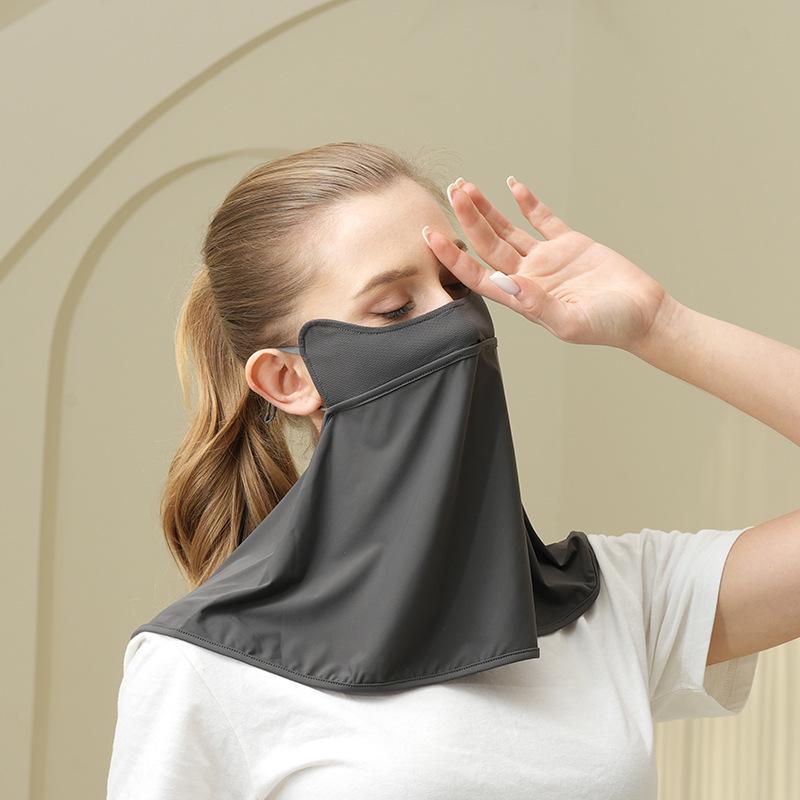 Atmungsaktive UV-Schutz Eisseide Gesichtsmaske für Sommer Radfahren und Autofahren
