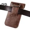 Mobile Phone Belt Bag Cellphone Holster for Blet Smooth Faux Leather Snap Closure Solid Color Regular Fit Portable Men Belt Pouch