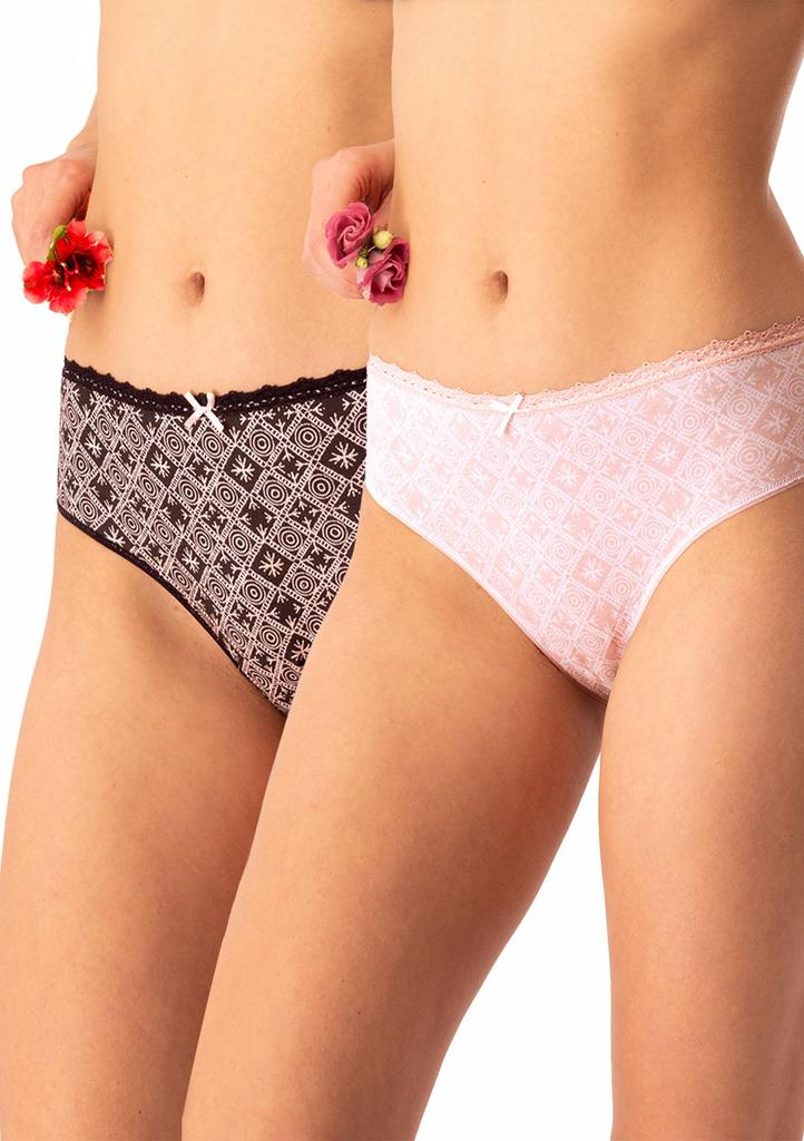 Figi damskie bawełniane (2pack) o klasycznym kroju LPC 731 Key