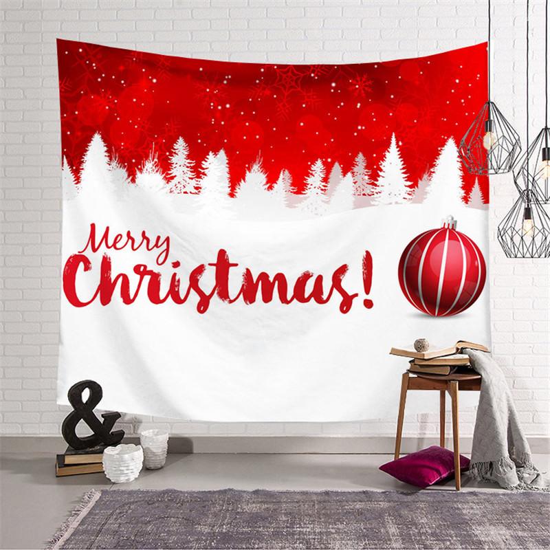 75X58cm Frohe Weihnachten Tapisserie Cartoon Santa Claus Gedruckt Wand Hängen Tuch Hintergrund Tuch Hause Dekorative Wand Decke