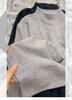 Don't Miss Out! Women's Slim-Fit High-Neck Grey Sweater with Base Layer – Warm, Knitted Autumn/Winter Style Top.