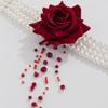 Nail Rings with Bracelet Pearls Chain Choker Jewelry Accessories Finger-cot Bracelet  Women