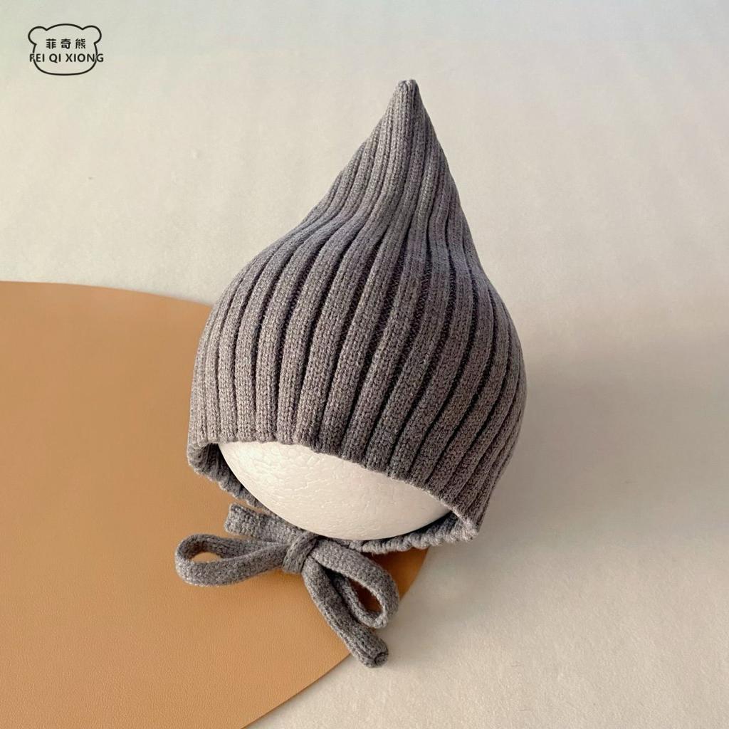 Baby Winter Oorbescherming Gebreide Muts Schattige Elf Puntmuts Warm Met Kinband Muts Baby