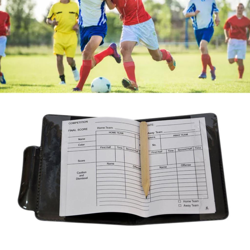 Football Referee Card Set Sports Soccer Referee Card Set Football Referee Red and Yellow Card with Pen Paper Card Record Paper