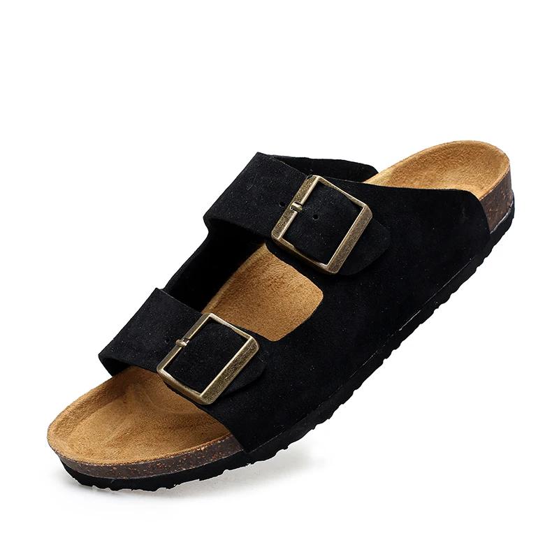 Outdoor All-match Sandals New Mens Slip On Slippers Fashion Classic Slippers for Men Comfortable Summer Male Cork Walking Shoes