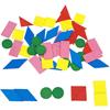 50pcs 2-4cm Wooden Color Geometric Blocks Student Shape Cognition Mathematics Learning Props School 2D Graphic Teaching Aids