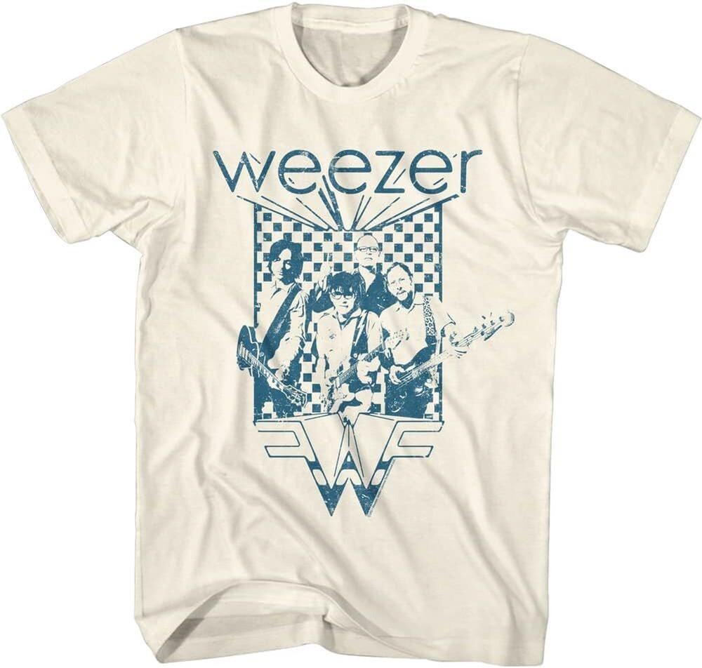 

Weezer Rock Music Band Logo Vintage Style Adult Short Sleeve T Shirt Graphic T 4XL
