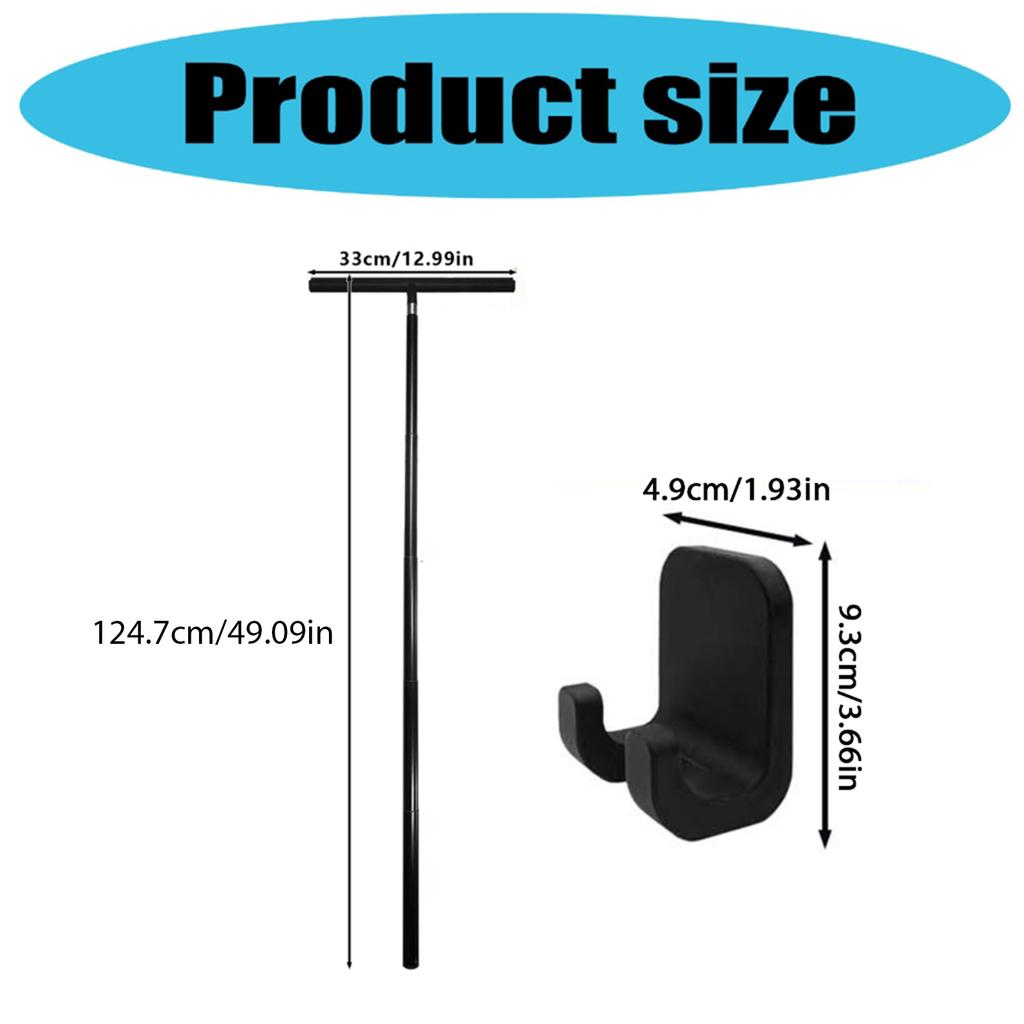 Expandable Bathroom Window Cleaner Steel Long Handle Shower Scraper with Nonslip Hook Multipurpose Surfaces Maintenance