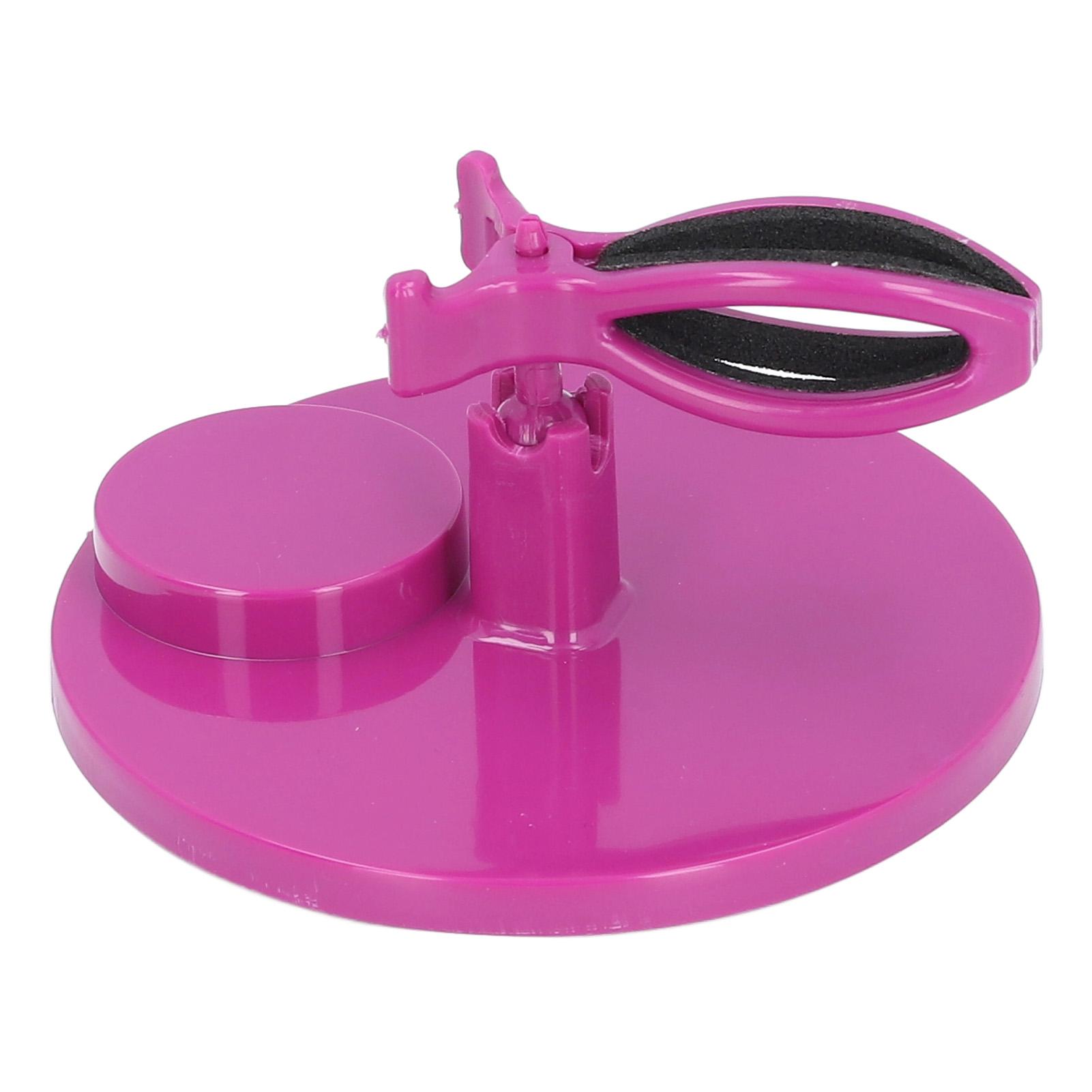 

Держатель для лака для ногтей, защита от проливания, держатель для флакона лака для ногтей, держатель для гелевых аксессуаров для ногтей, хендс-фри, инструмент для нейл-арта, зажим, фиолетовый фиолетовый