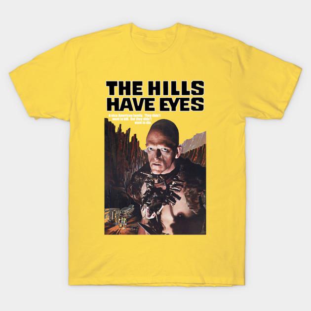 Men Black Print T-shirt Hills Have Eyes (1977) No-Cut Transfer Paper Print Cotton Tshirt L жёлтый