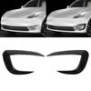 2 Pcs Front Fog Light Trim Cover Eyebrow Frame Bumper Spoiler Trim Replacement for     2020 to 2023