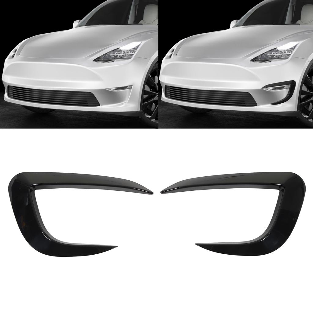 2 Pcs Front Fog Light Trim Cover Eyebrow Frame Bumper Spoiler Trim Replacement for 2020 to 2023