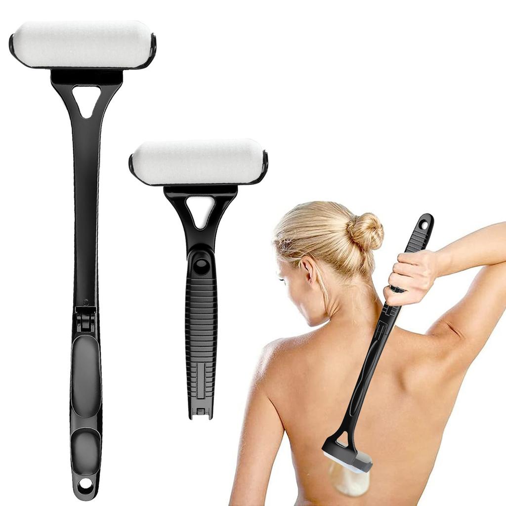 Rückenlotion-Auftragswalze Faltbar Rutschfester Griff   Rch Sonnencreme-Roller mit 3 Schwammköpfen