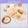 Childrens Wooden Food Play Set With Realistic Breakfast Simulation And Creative Skills Building