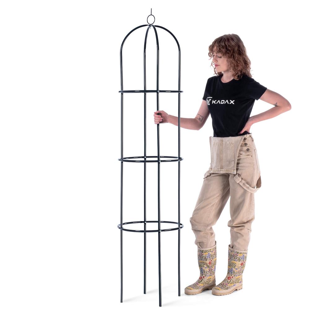 KADAX Garden Obelisk for Flowers, 190 X 40 Cm, Green