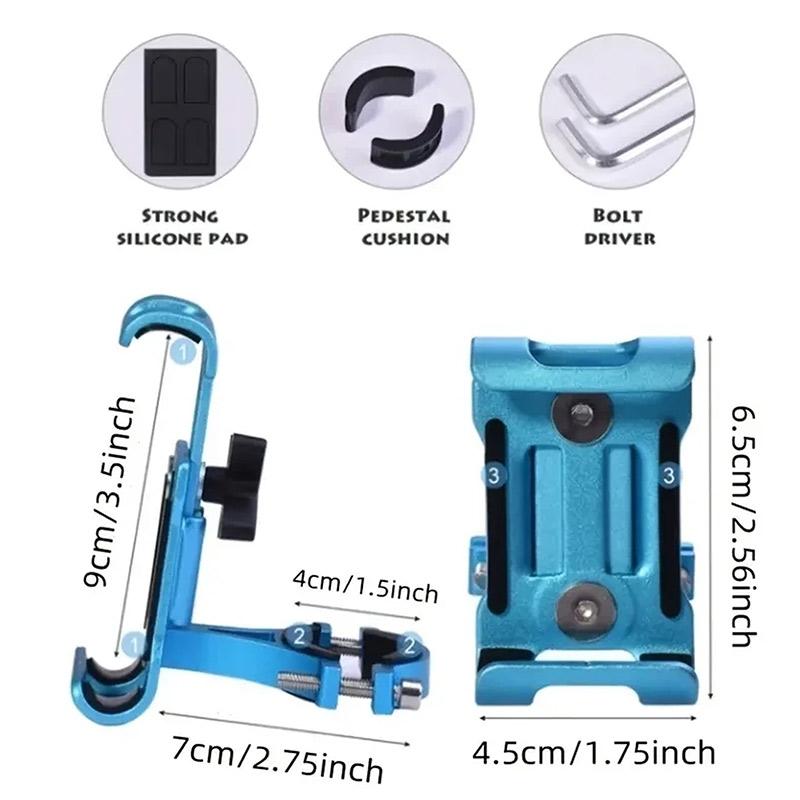 Adjustable Motorcycle Phone Holder Aluminum Alloy Anti-slip Bracket Gps Clip Universal Bicycle Stand Support For Smartphones