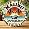 Vintage Tin Metal Sign Tropical Bar Wall Decor 8 Inch Round Rustic Art