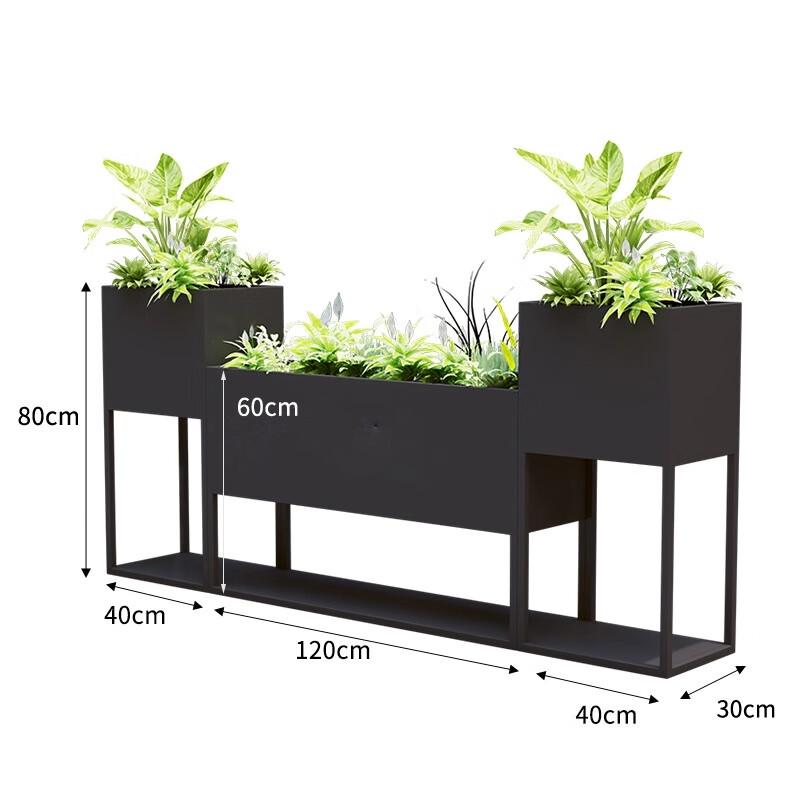 Комплект балконных кашпо из нержавеющей стали