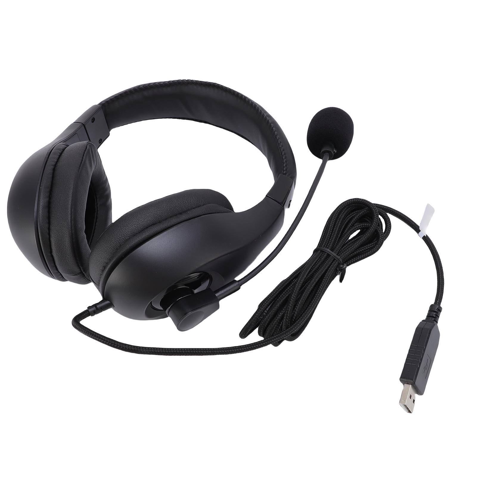 

USB Headset with Mic Gooseneck Microphone Rod Noise Reduction Students Listening and Speaking Exam