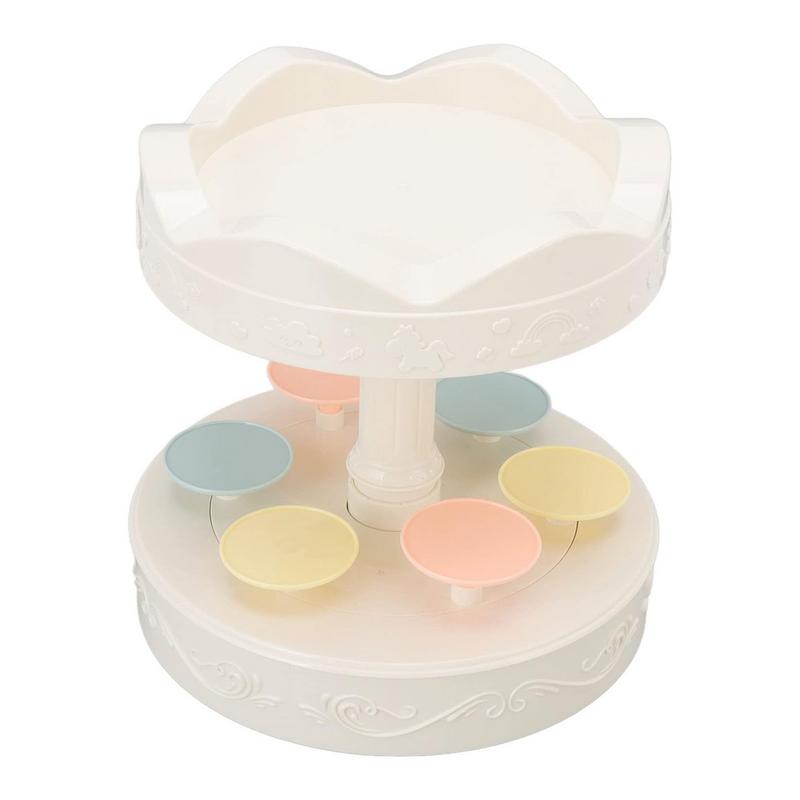 2-tier Automatic Rotating Cake Stand Sushi Dessert Cupcake Macaron Display Tray Wedding Birthday Party Supplies Cakes Turnables