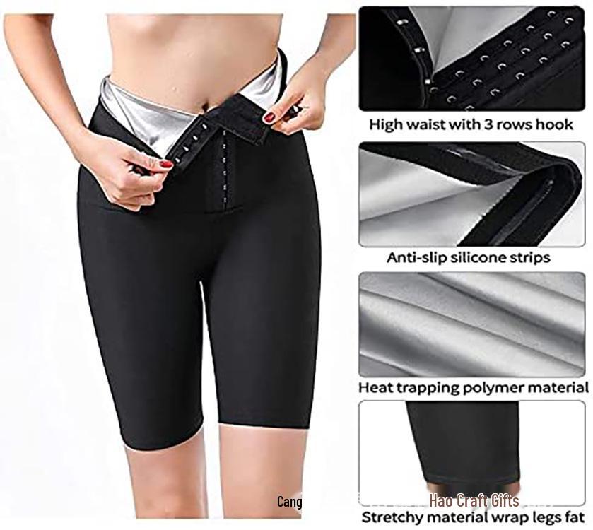 High Waist Sauna Shorts: Sweat-Inducing, Body Shaping Fitness Trainer