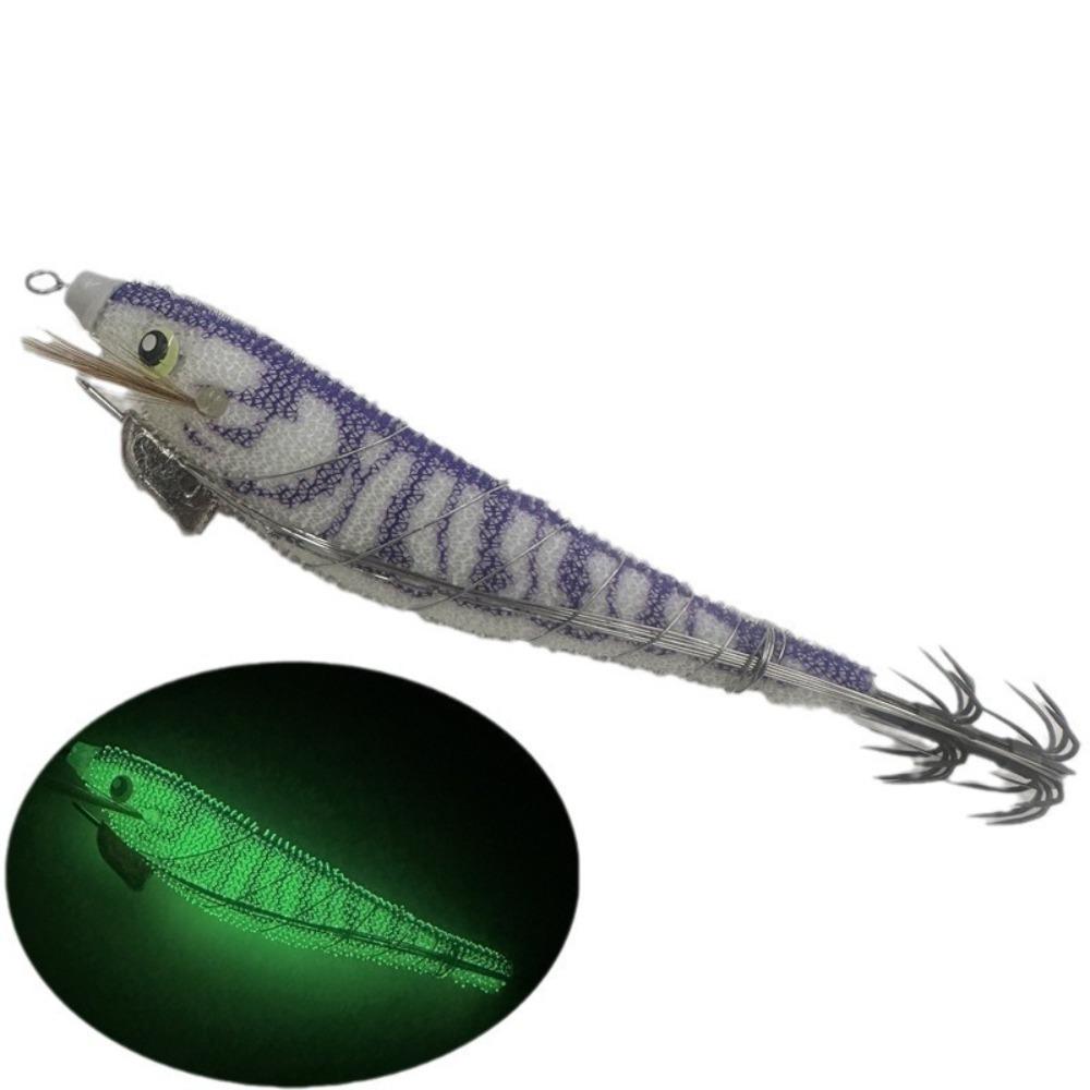 2pcs Luminous Squid Jig UV laser Artificial Bait Fishing Bait Luminous Squid Bait Octopus Fishing