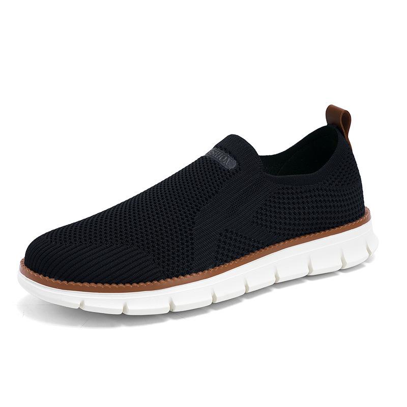 Large size men's shoes trendy fly-woven surface breathable and light sports shoes loafers foot cover 47 casual 48 fashionable men