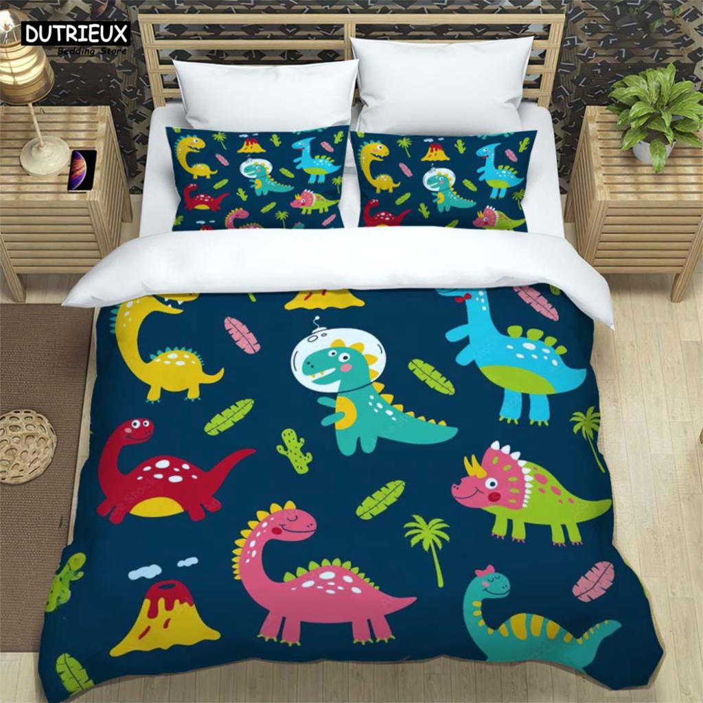 Comforter Cute Dinosaur Ed With Printed Bedding Queen Bedding Set Cute Style Bedding Set Luxury For Children Bedding Set