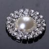 Engood 50Pcs 22mm Double Row Round  Rhinestone Pearl Buttons Vintage Sewing Trim & Embellishments for Wedding Decoration DIY
