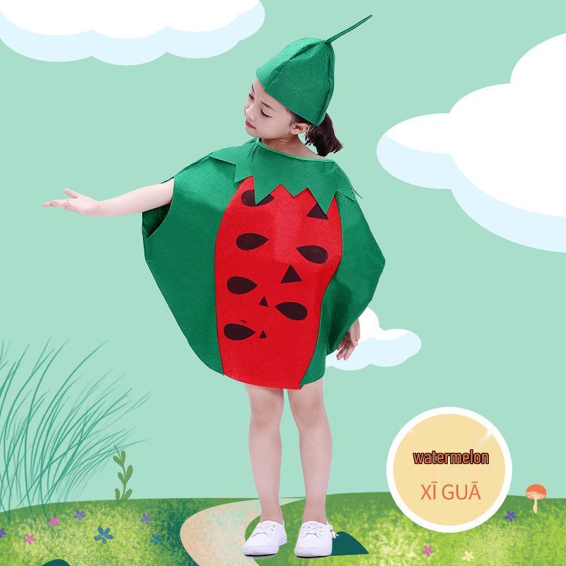 Costume de performance Fruit & Légume pour enfants: Pomme, Ananas, Fraise, Citrouille pour la Maternelle & Halloween