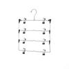 6-Layer Adjustable Foldable Metal Hanger with Clips for Skirts and Pants