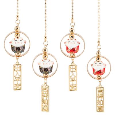OLYCRAFT 2pcs 2 Colors Car Pendant Car Pendant Lucky Cat Pendant Maneki Cat Car