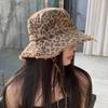 Herbst Damen Leopardenmuster Fischerhut Ins Punk Stil Spicy Girl Eimerhut Großer Schirm Outdoor Reise Strand Sonnenhut