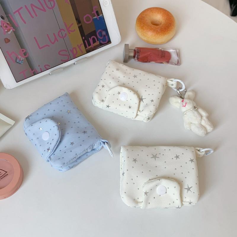 Tiny Star Multi-layer Card Case for Portable Earphones Storage, Multi-functional Mini Wallet