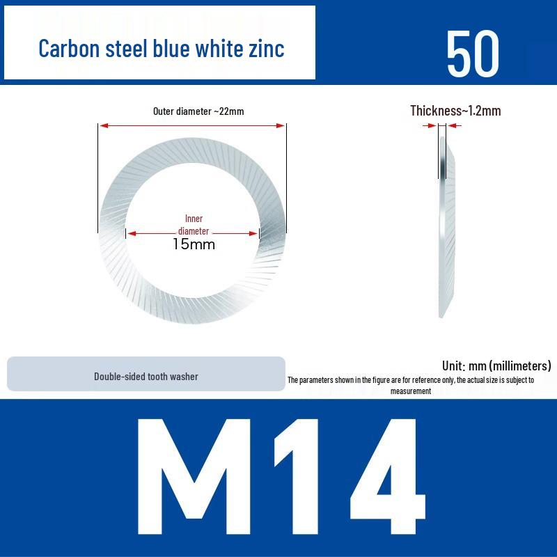 304 Stainless Steel Double-Sided Serrated Lock Washer, Anti-slip Butterfly-shaped, M3-M42