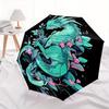 1pc Auto-Open Close Umbrella with Convenient Foldable Design, 8-Bone Iron Frame, Outdoor, Perfect Gift for Fans, Travelers, Daily Use, Festive Pr
