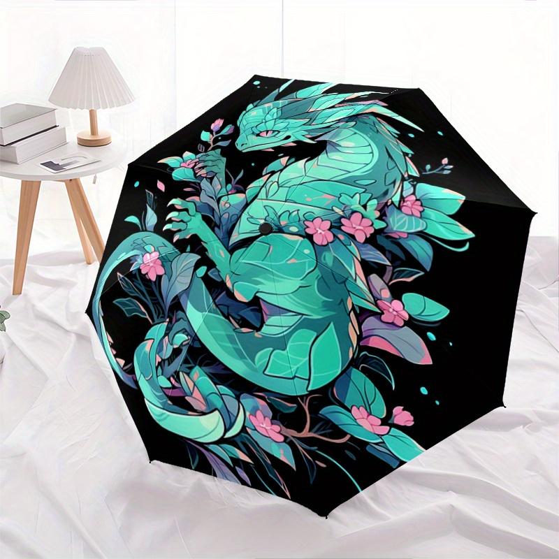 

1pc Auto-Open Close Umbrella with Convenient Foldable Design, 8-Bone Iron Frame, Outdoor, Perfect Gift for Fans, Travelers, Daily Use, Festive Pr