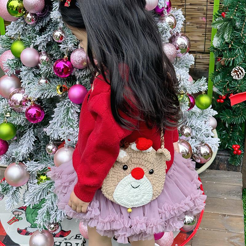 Whimsical Kids Shoulder Bag With Playful Knitted Style And Colorful Patterns Animal