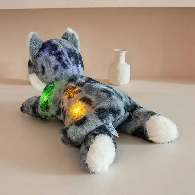 The latest 35cm glowing colored cat doll Kawaii stuffed plush toy figurine cartoon anime cute children's birthday gift doll