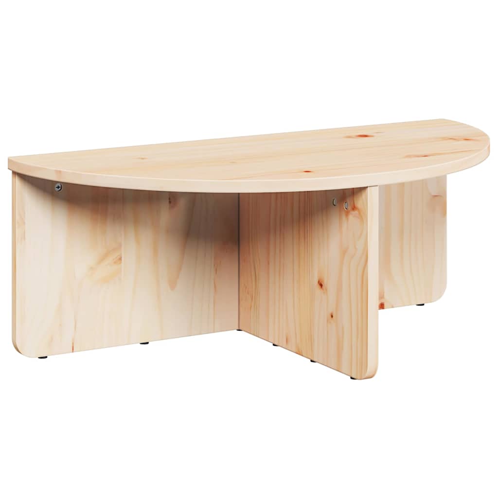 Coffee Table Set 2 pcs Natural Solid Pine Wood