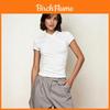 T-shirt da Donna Estiva Puro Cotone Tessuto Morbido Vestibilità Slim Casual Streetwear