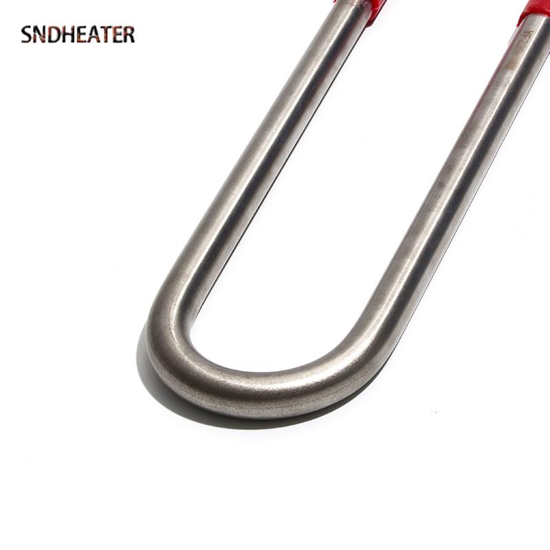 SNDHEATER 12V U Type Electic Immersion Heating Element 110MM Heater Resistance 50W 100W 150W 200W 1M Red Wire for Water Bucket
