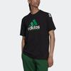 Adidas Herren T-Shirt mit großem Logo-Print, Rundhalsausschnitt, Schwarz HG8099