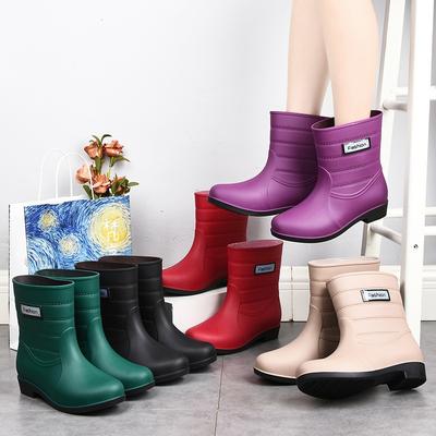 Stilvolle Kurze Schaft Regenstiefel Für Damen Leichte Outdoor Wasserschuhe