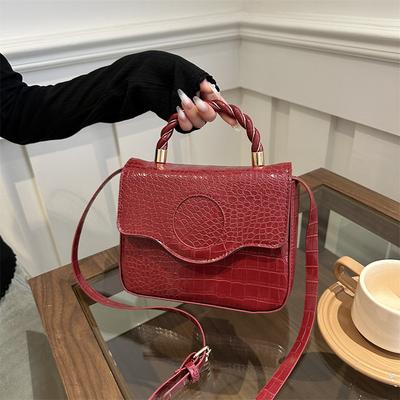 Tasche für Damen mit Steinmuster, modische Handtasche im ausländischen Stil, vielseitige Schultertasche, Umhängetasche