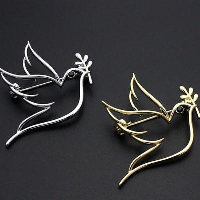 Minimalistisches Design Ausgeschnittene Brosche Exquisites Design Vogelbrosche Vielseitige Accessoires Kragenpin