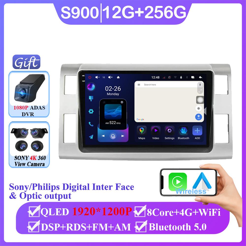 Android 14 Car Radio For Toyota Previa 3 III XR50 Estima 2006-2019 Carplay Navigation Multimedia Video Player Stereo No 2din DVD