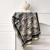 2025 Brand Elegance Two-Sided Print Scarf Soft Warm Fringe Pashmina Shawl Autumn and Winter Outdoor Coldproof Windproof Blanket