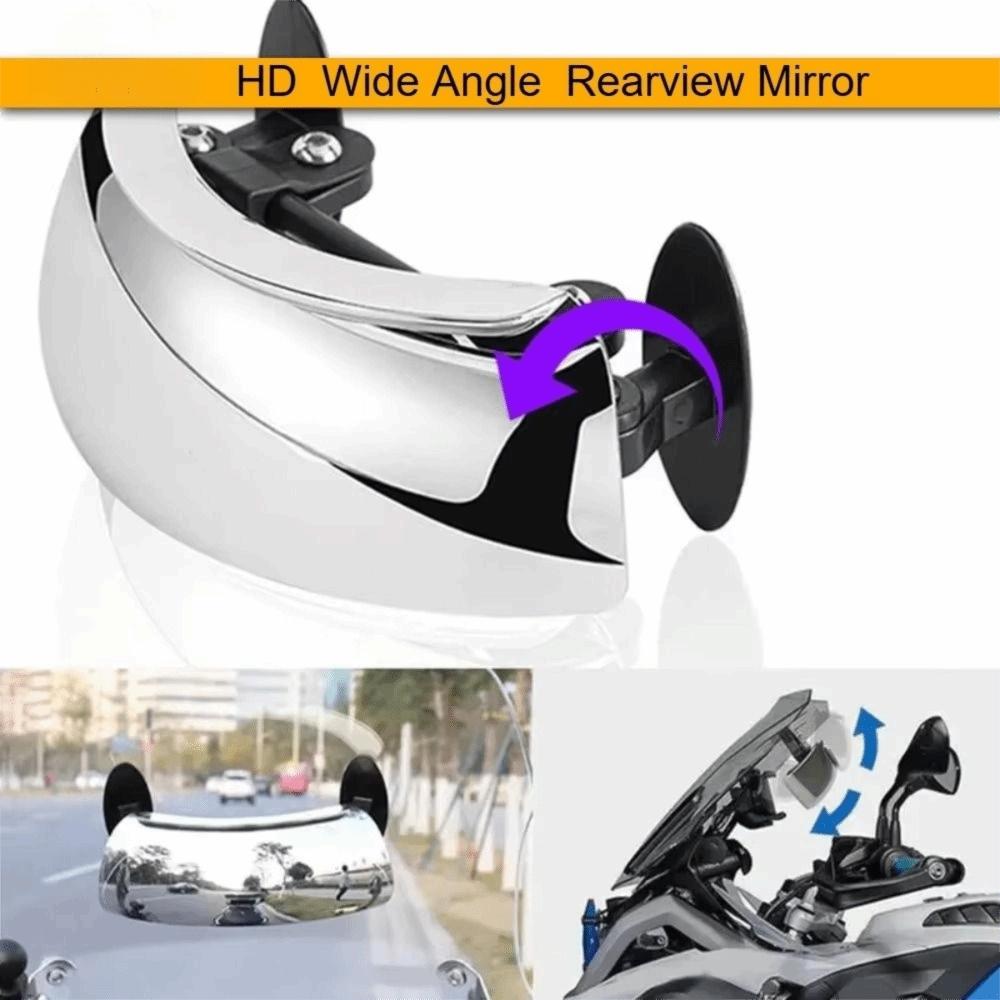 Blind Detection Motorcycle Rearview Mirror Clear Parabolic HD Convex Mirror Scooter