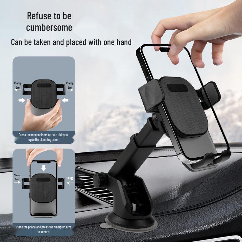 Automatic Lock Car Phone Holder with Dashboard Suction Cup and Air Vent Mount